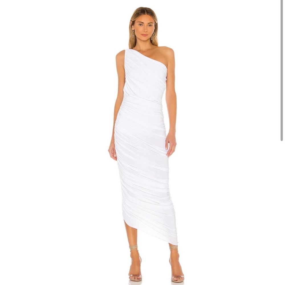NEW NWT Norma Kamali X REVOLVE Diana Gown in Snow White